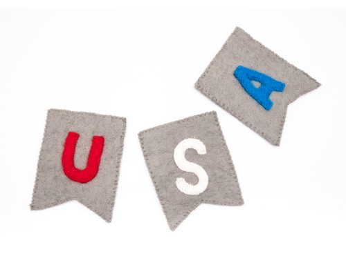 12x9cm Felt USA Banner - 4th of July