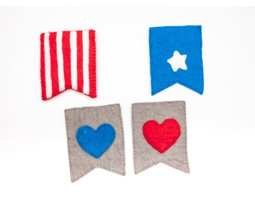 12x9cm Felt USA Banner - 4th of July