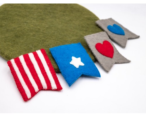 12x9cm Felt USA Banner - 4th of July