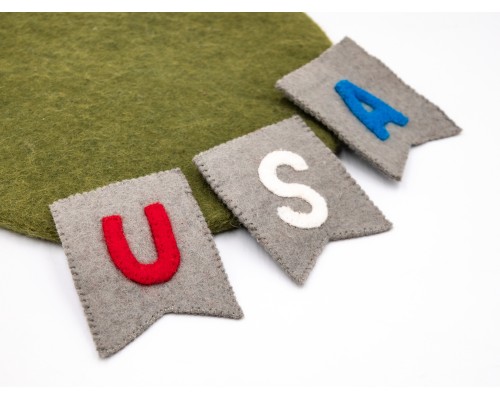 12x9cm Felt USA Banner - 4th of July