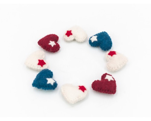 4cm Felt Heart with Star