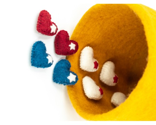 4cm Felt Heart with Star