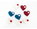 4cm Felt Heart with Star