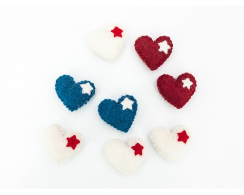 4cm Felt Heart with Star
