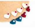 4cm Felt Heart with Star
