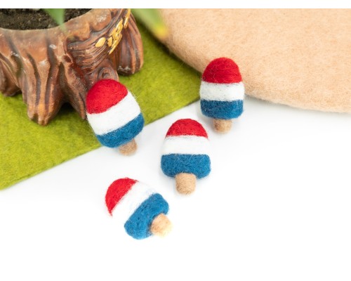 5cm Felt Popsicle - 4th of July