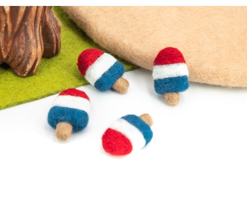 5cm Felt Popsicle - 4th of July