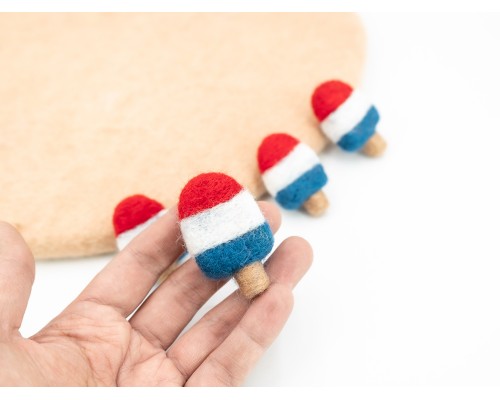 5cm Felt Popsicle - 4th of July