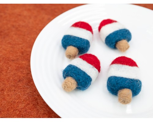 5cm Felt Popsicle - 4th of July