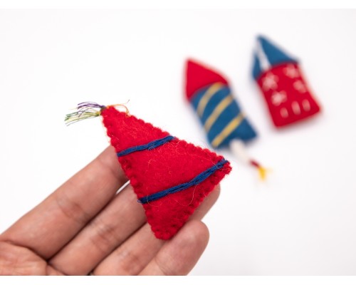 Handmade Felt Firecracker - 4th of July