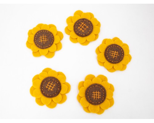 10cm Felt Sunflower