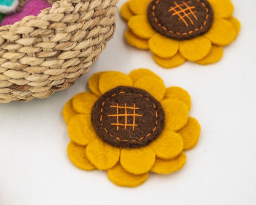 10cm Felt Sunflower