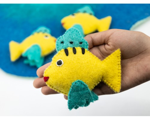 10cm Aquatic Felt Fish