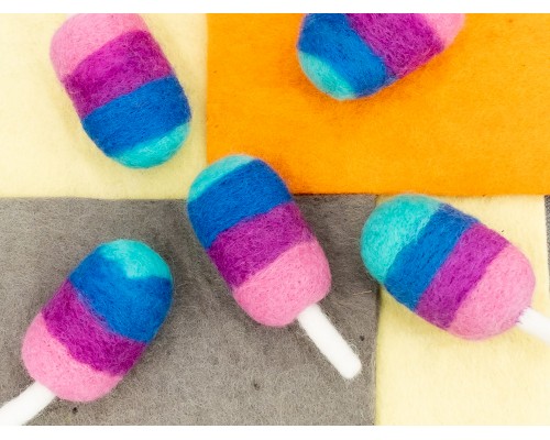 8cm Wool Felt Cotton Candy