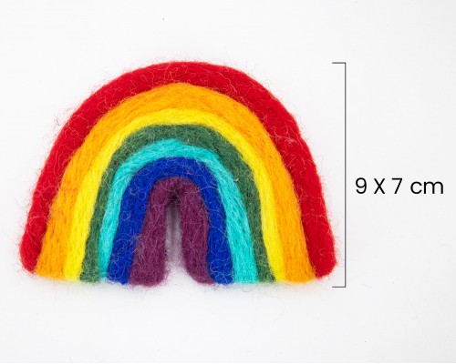 9x7cm Handmade Felt Rainbow