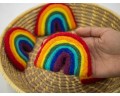 9x7cm Handmade Felt Rainbow