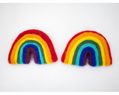 9x7cm Handmade Felt Rainbow