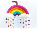 30x38cm Colorful Felt Stitched Rainbow Mobile