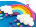 30x38cm Colorful Felt Stitched Rainbow Mobile