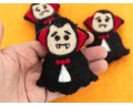 9cm Halloween Felted Dracula