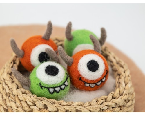 5cm Needle Felted One Eyed Monster