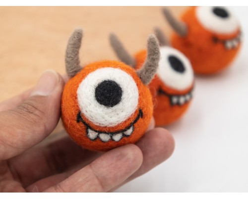 5cm Needle Felted One Eyed Monster