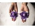 10cm Purple Felt Flower