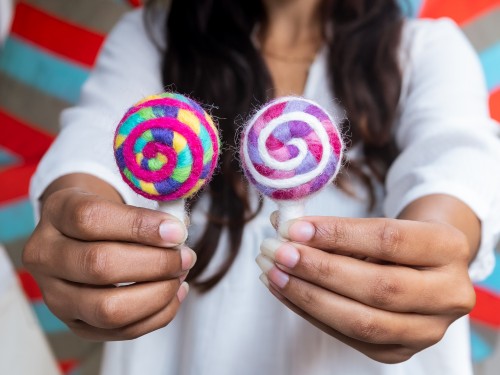 8cm Felt Lollipop