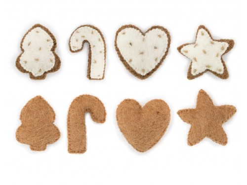 7cm Felt Christmas Cookies