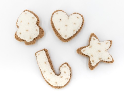 7cm Felt Christmas Cookies