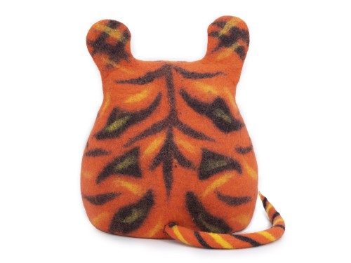 Wool Felt Tiger Design Cat Cave