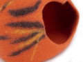 Wool Felt Tiger Design Cat Cave