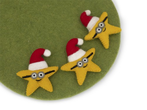 8cm Christmas Minion Felt Star