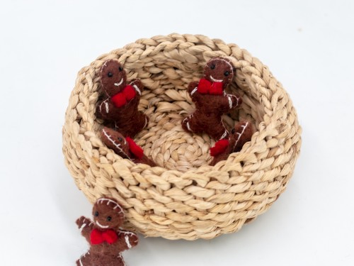 6x4cm Wool Felt Gingerbread Man