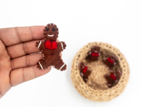 4cm Felt Gingerbread Man