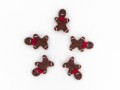 6x4cm Wool Felt Gingerbread Man