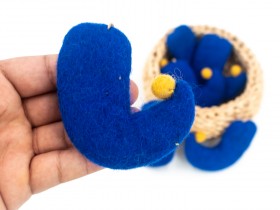 7X7cm Blue Elf Boot Christmas Decoration