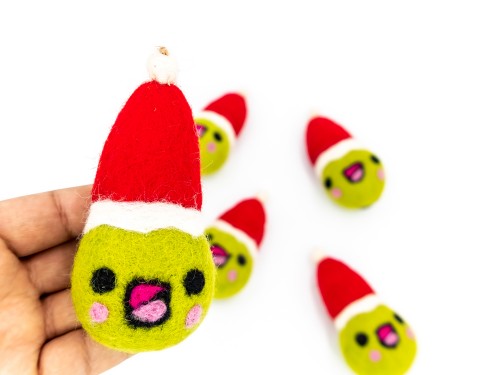 Felt Brussels Sprout Bauble Ornament