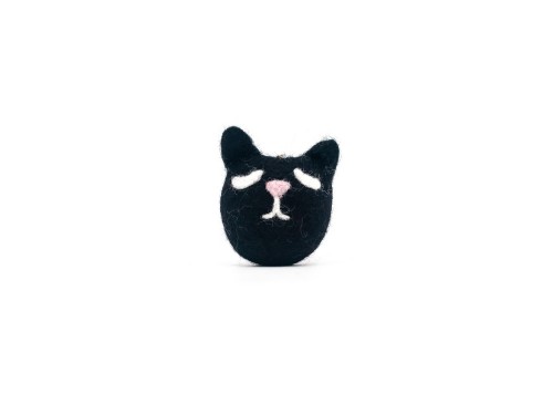 7cm Spooky Felt Cat Head