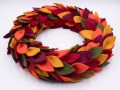 Wool Felt Fall Leaves Wreath