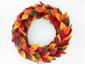 Wool Felt Fall Leaves Wreath
