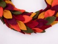Wool Felt Fall Leaves Wreath