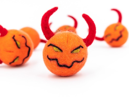 9cm Felt Red Horn Devil