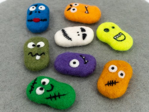 6cm Felt Monster Head Ornament