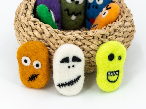 6cm Felt Monster Head Ornament