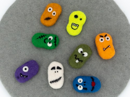 6cm Felt Monster Head Ornament