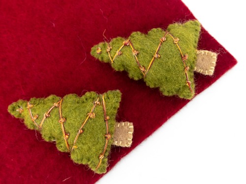Stitched Felt Christmas Tree Ornament
