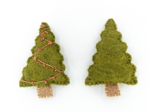 Stitched Felt Christmas Tree Ornament