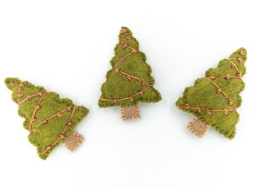 Stitched Felt Christmas Tree Ornament