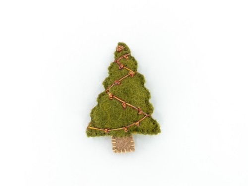 Stitched Felt Christmas Tree Ornament